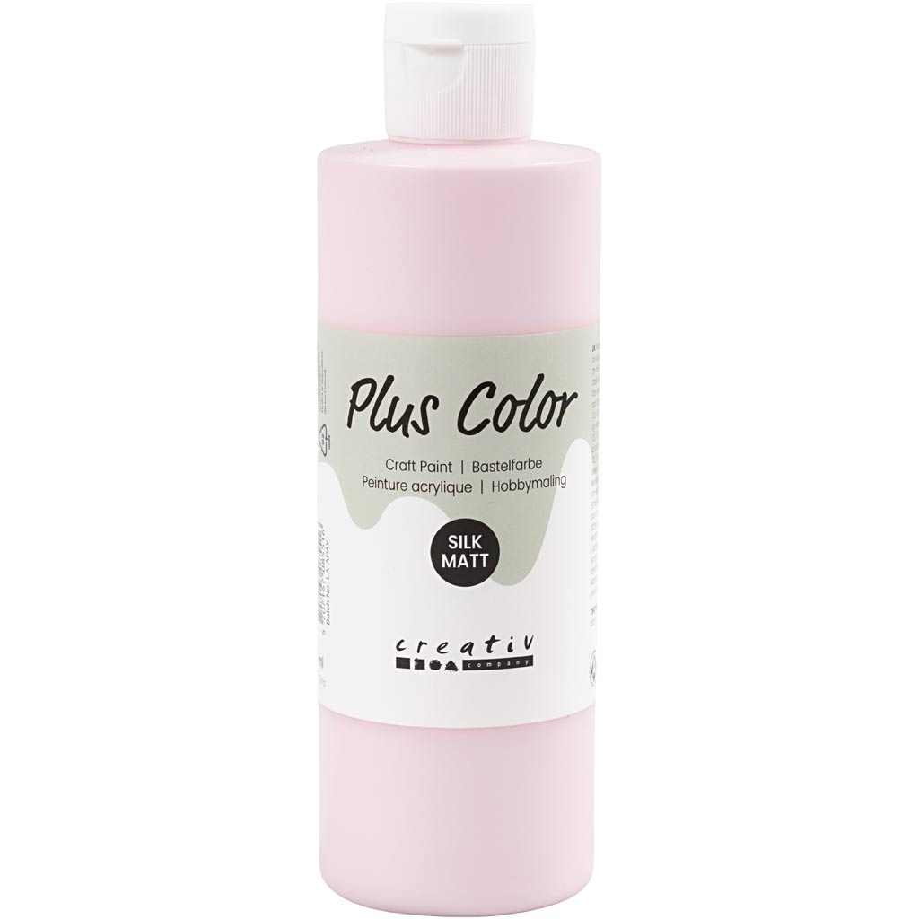 Plus color acrylverf, soft pink, 250 ml 1 fles