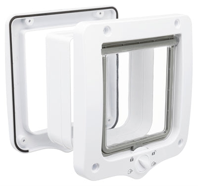 Trixie 4-Way Cat Flap com túnel branco
