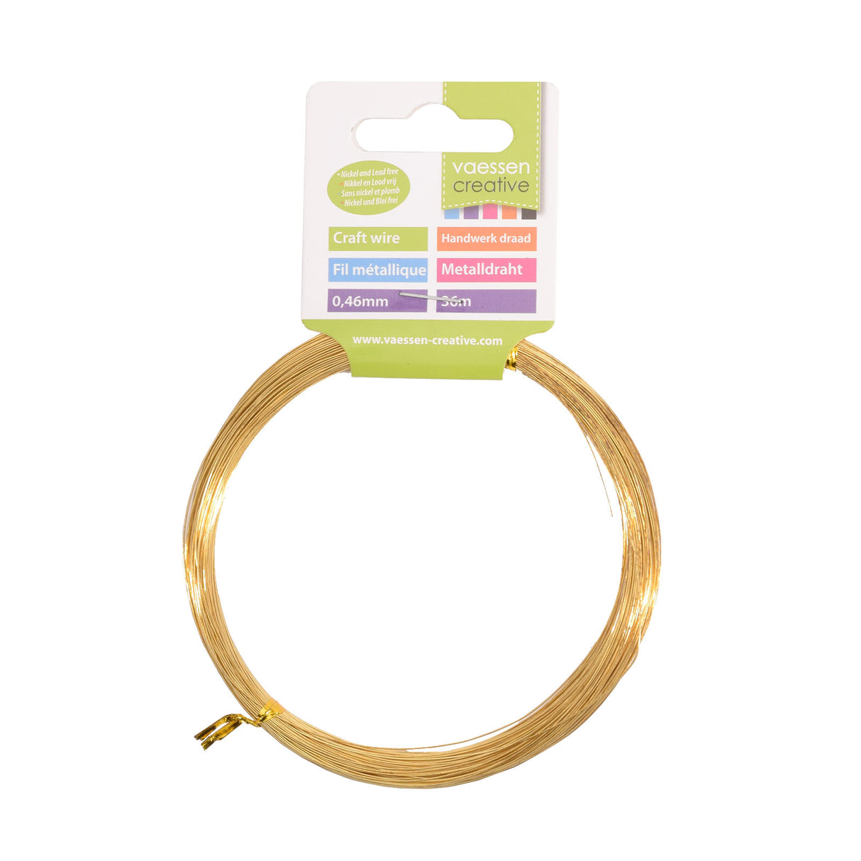 Vaessen Creative • Craft Wire 36m 0.46mm Gold