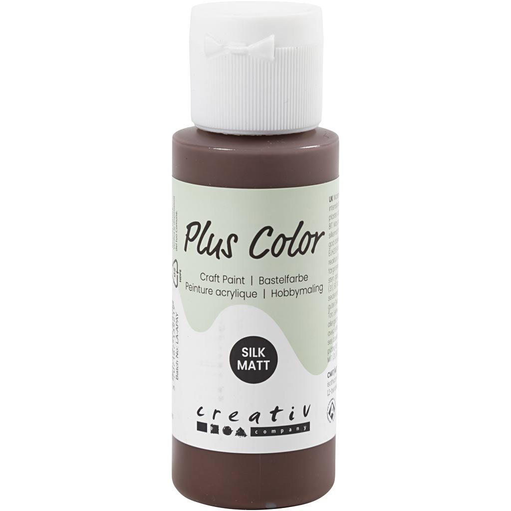 Plus color acrylic paint, chocolate, 60 ml 1 bottle