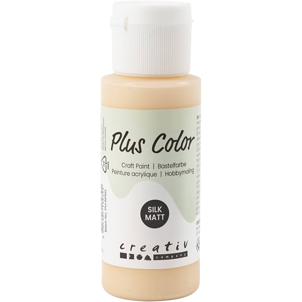 Plus color acrylic paint, light beige, 60 ml 1 bottle