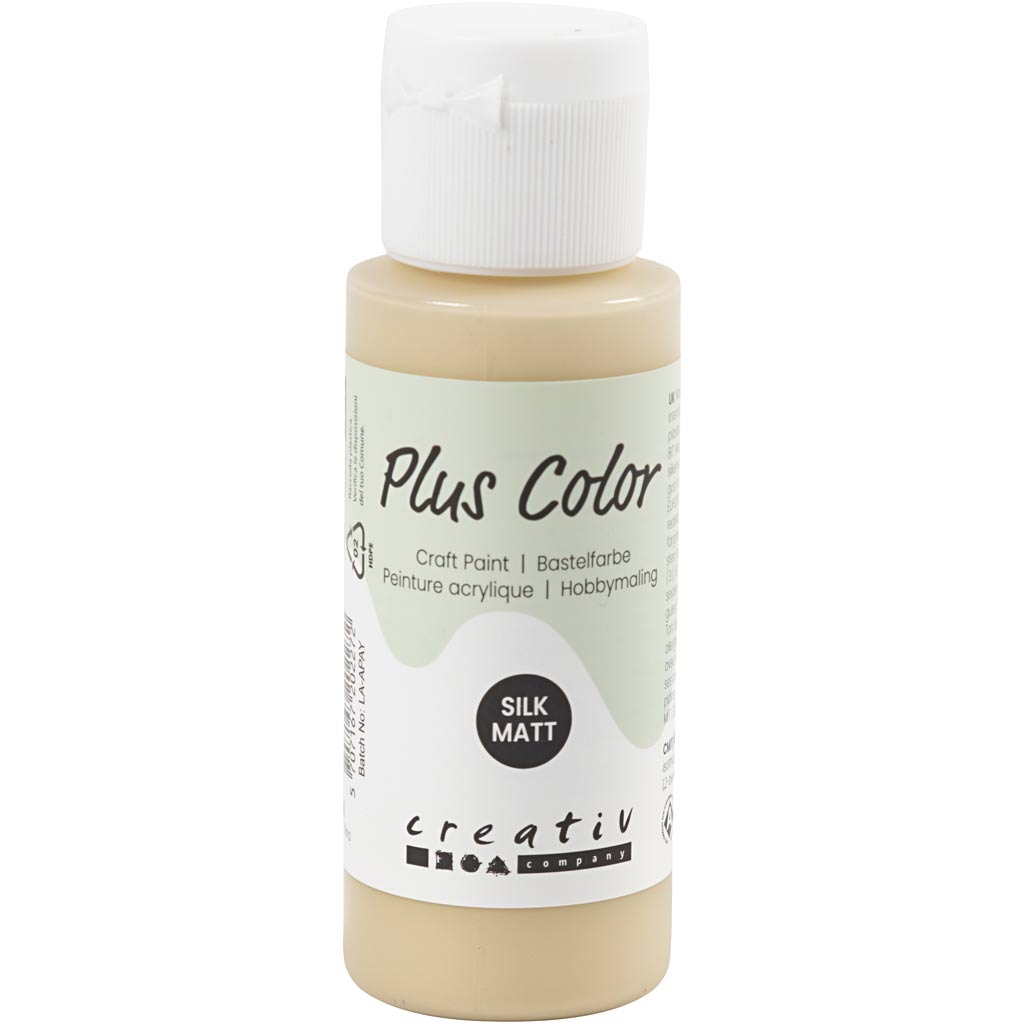 Plus color acrylic paint, ivory beige, 60 ml 1 bottle