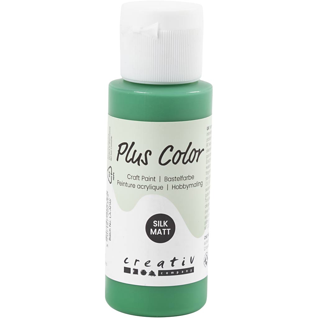 Plus color acrylic paint, brilliant green, 60 ml 1 bottle