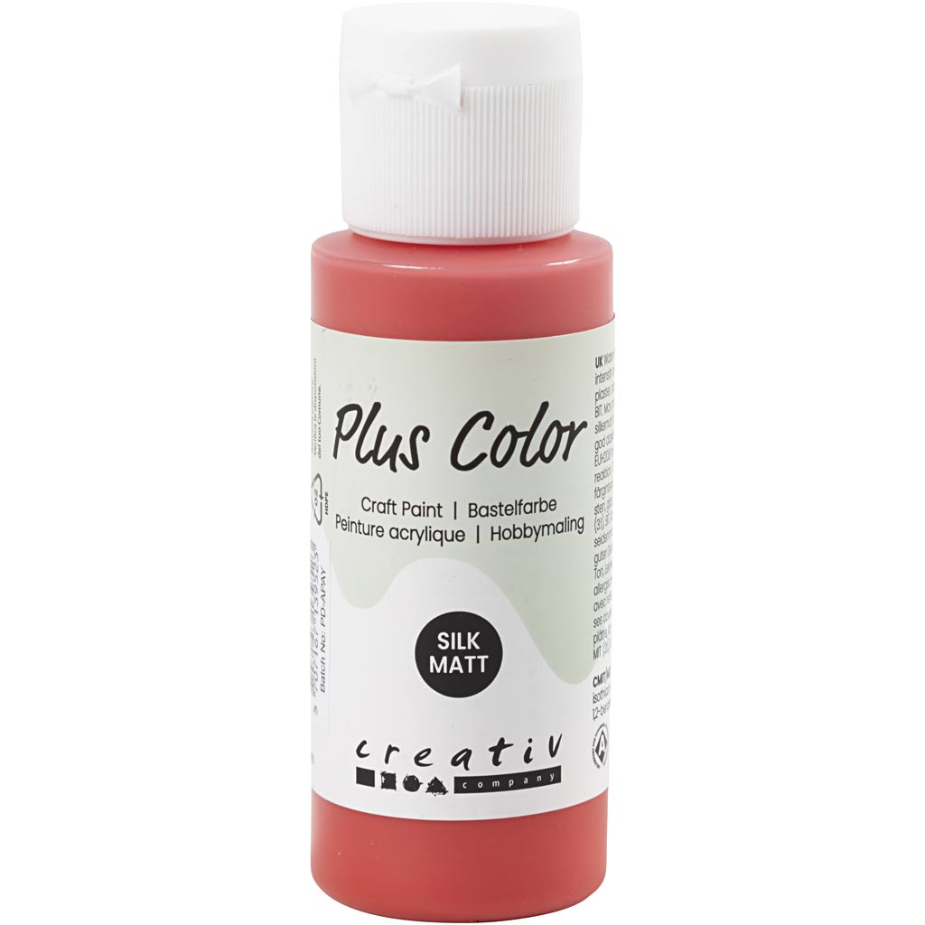 Plus Color Acrylic Paint Crimson Red, 60ml