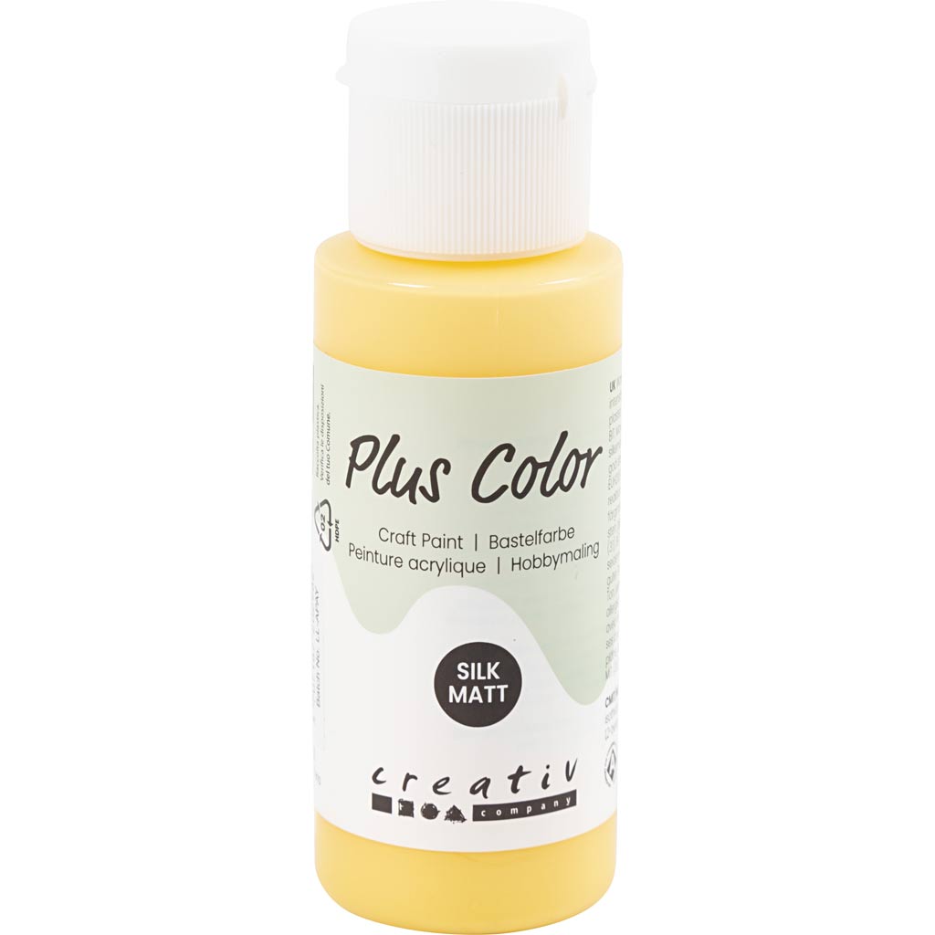 Plus color acrylic paint, crocus yellow, 60 ml 1 bottle