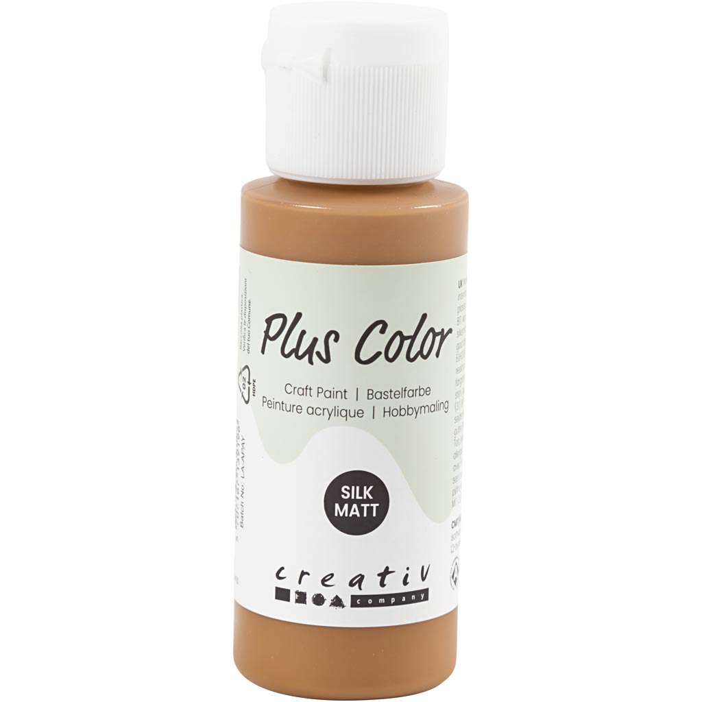 Plus color acrylic paint, raw sienna, 60 ml 1 bottle