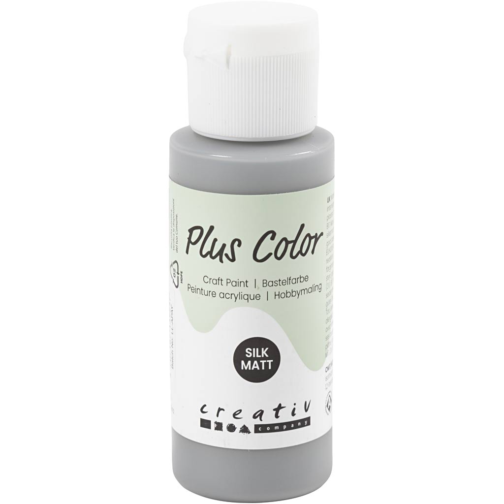 Plus color acrylic paint, rain gray, 60 ml 1 bottle