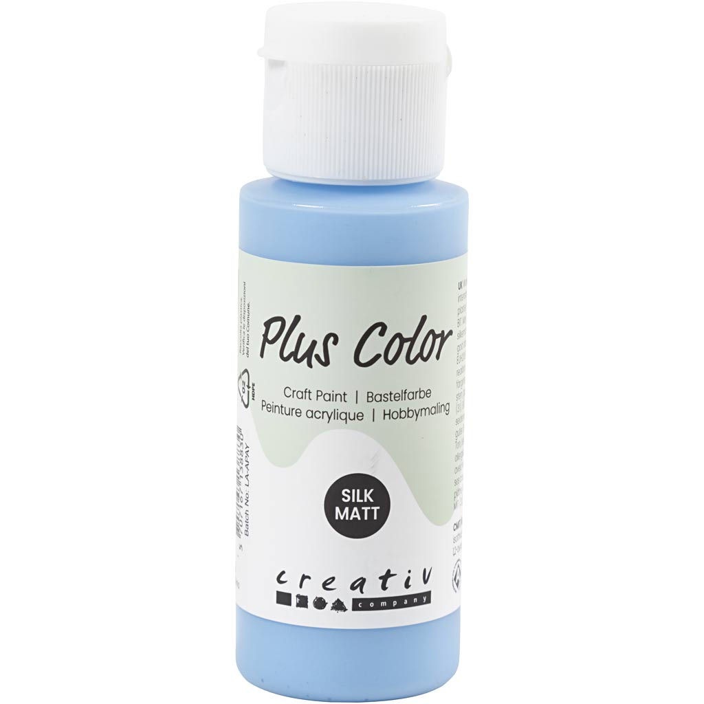 Plus color acrylic paint, sky blue, 60 ml 1 bottle