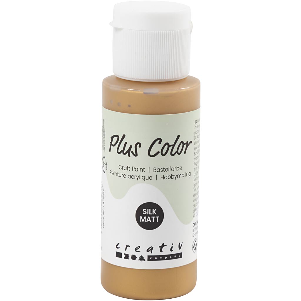 Plus color acrylic paint, gold, 60 ml 1 bottle