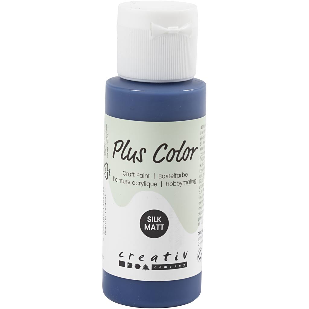 Plus color acrylic paint, navy blue, 60 ml 1 bottle