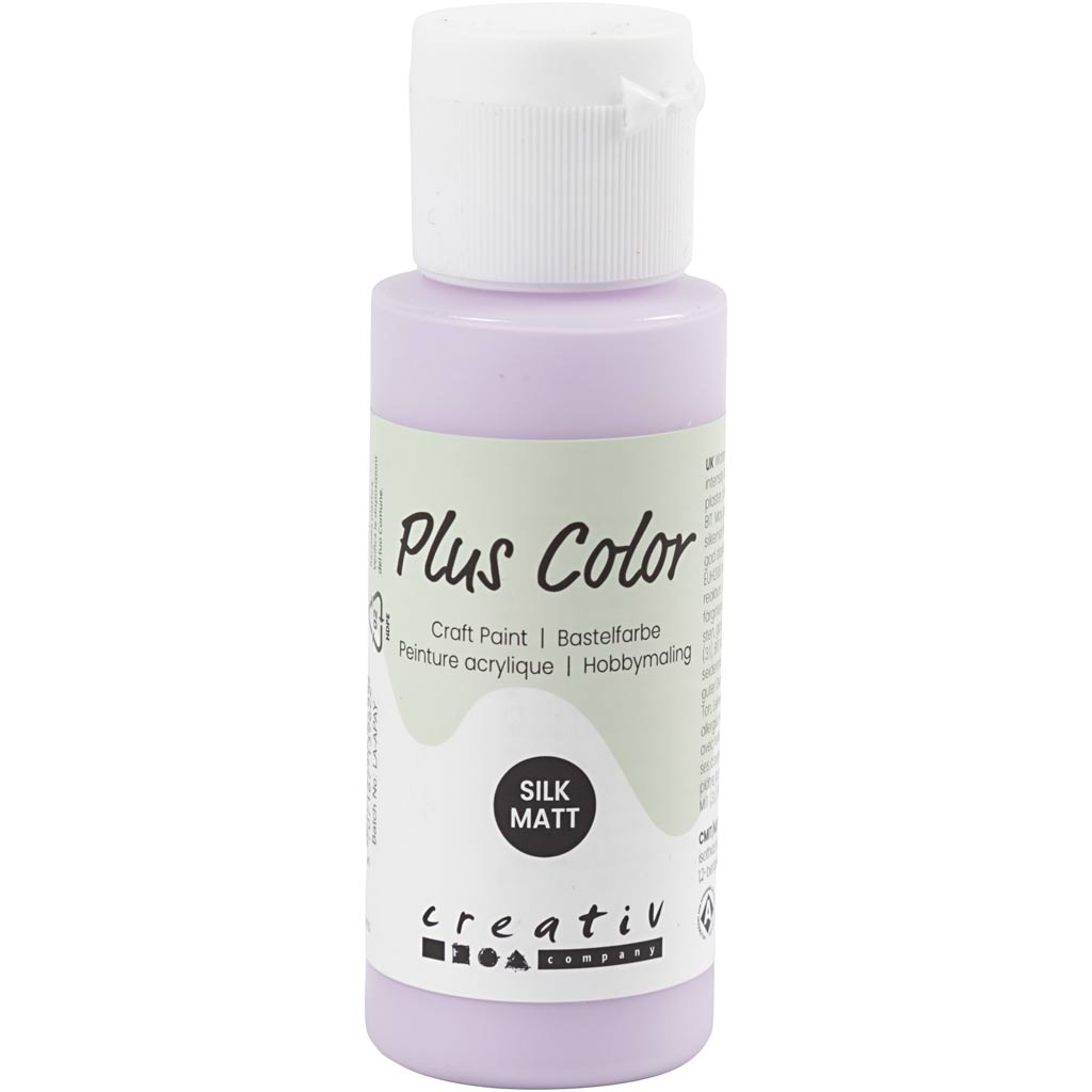 Plus color acrylic paint, pale lilac, 60 ml 1 bottle