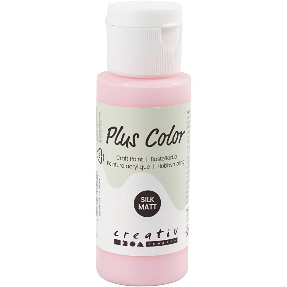 Creativ company plus color acrylic paint, soft pink, 60 ml 1 bottle
