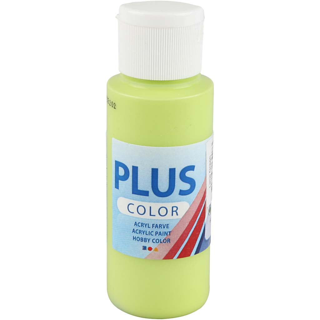Plus color acrylverf, lime groen, 60 ml 1 fles