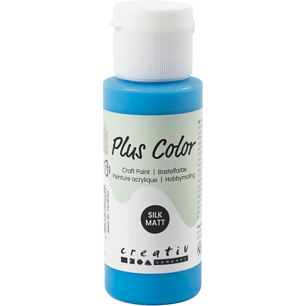 Plus color acrylverf, primair blauw, 60 ml 1 fles