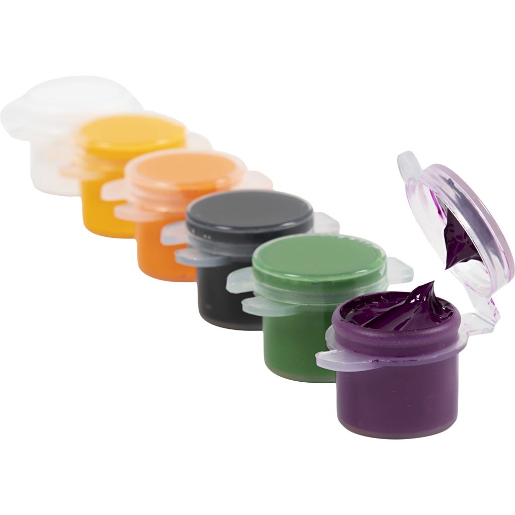 Creativ company plus color acrylic paint, Halloween colors, 6x5 ml 1 box