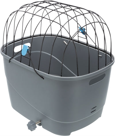 Trixie Bicycle Basket for bagage rack com cúpula de arame cinza plástico