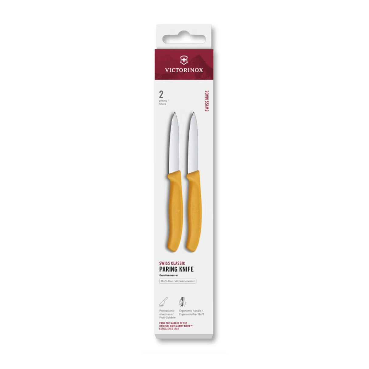 Victorinox schilmes 2st geel spits 8cm