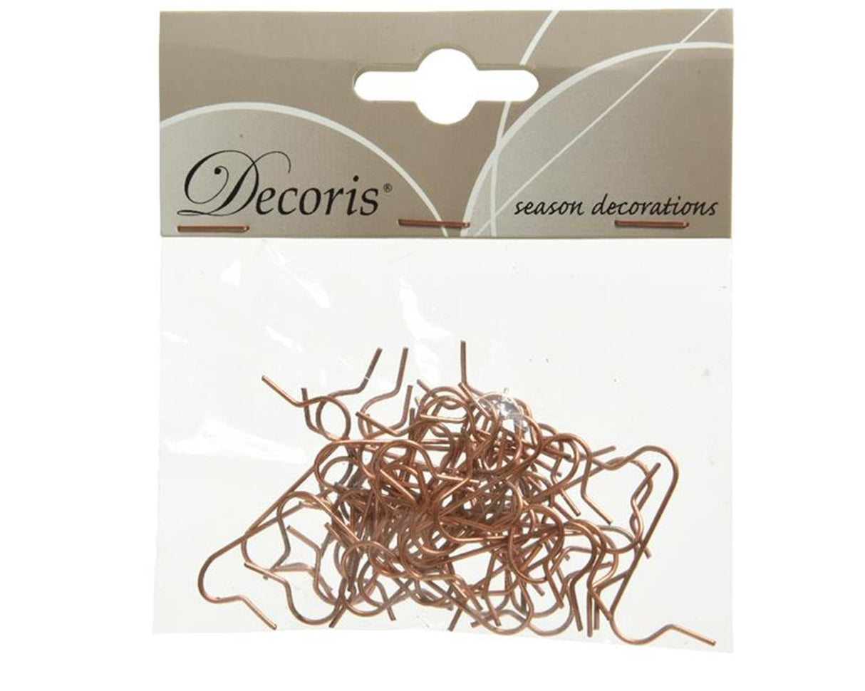 Decoris julekuglekroge kobber 3,5cm 50 stk
