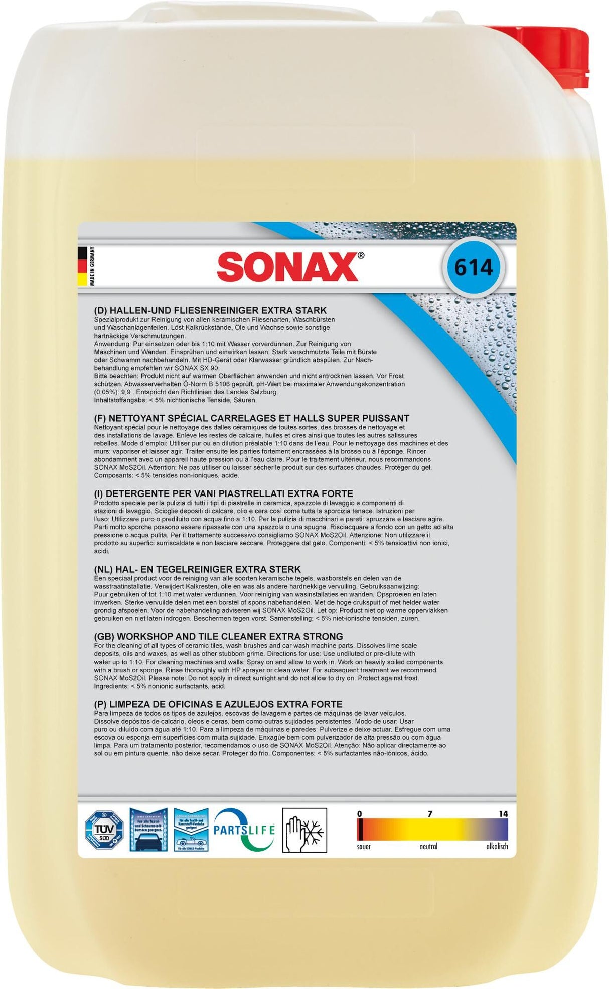 Sonax hallen en tegelreiniger extra stark hall and tile r. 25 l