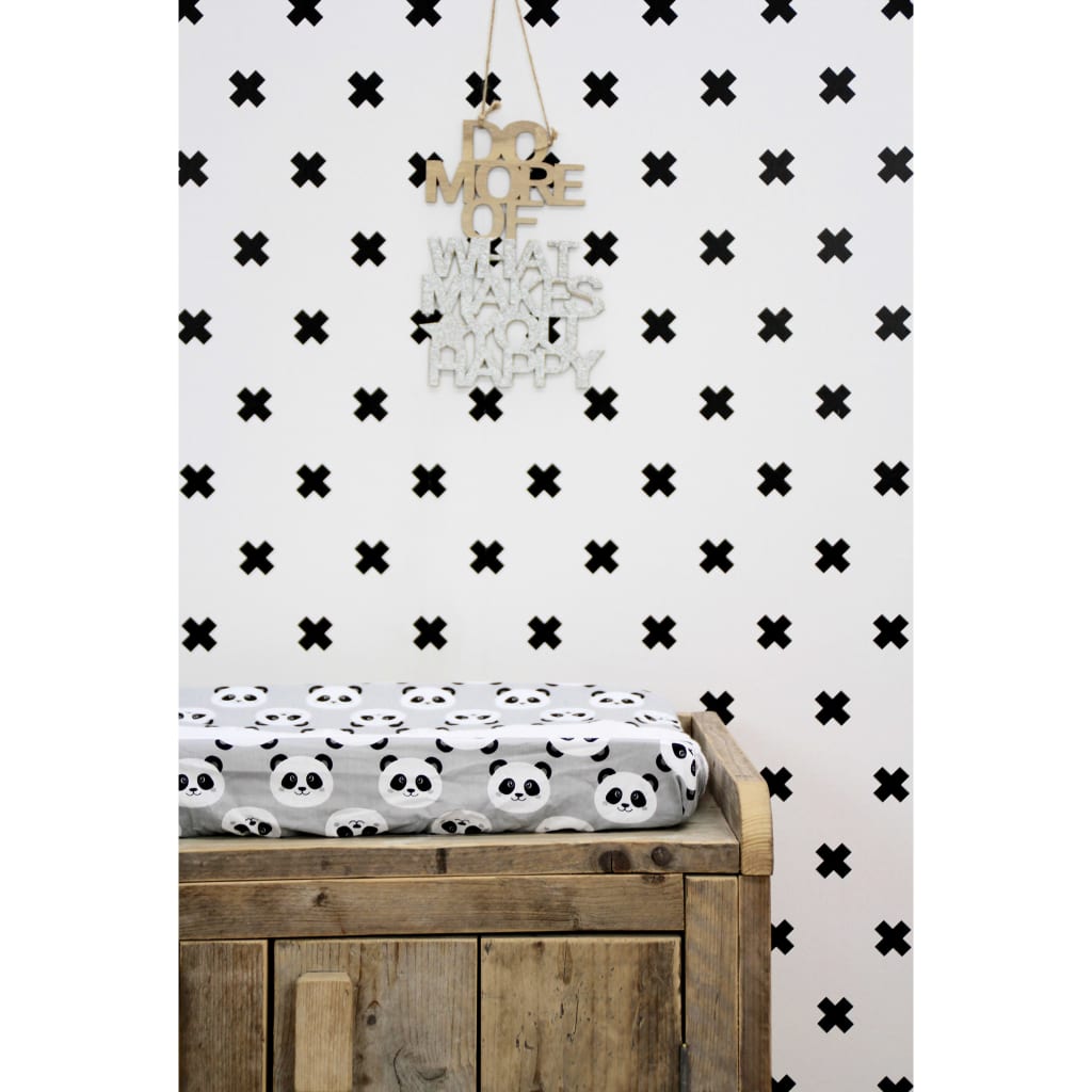 North Wall Wallpaper Fabulous World Cross White and Black