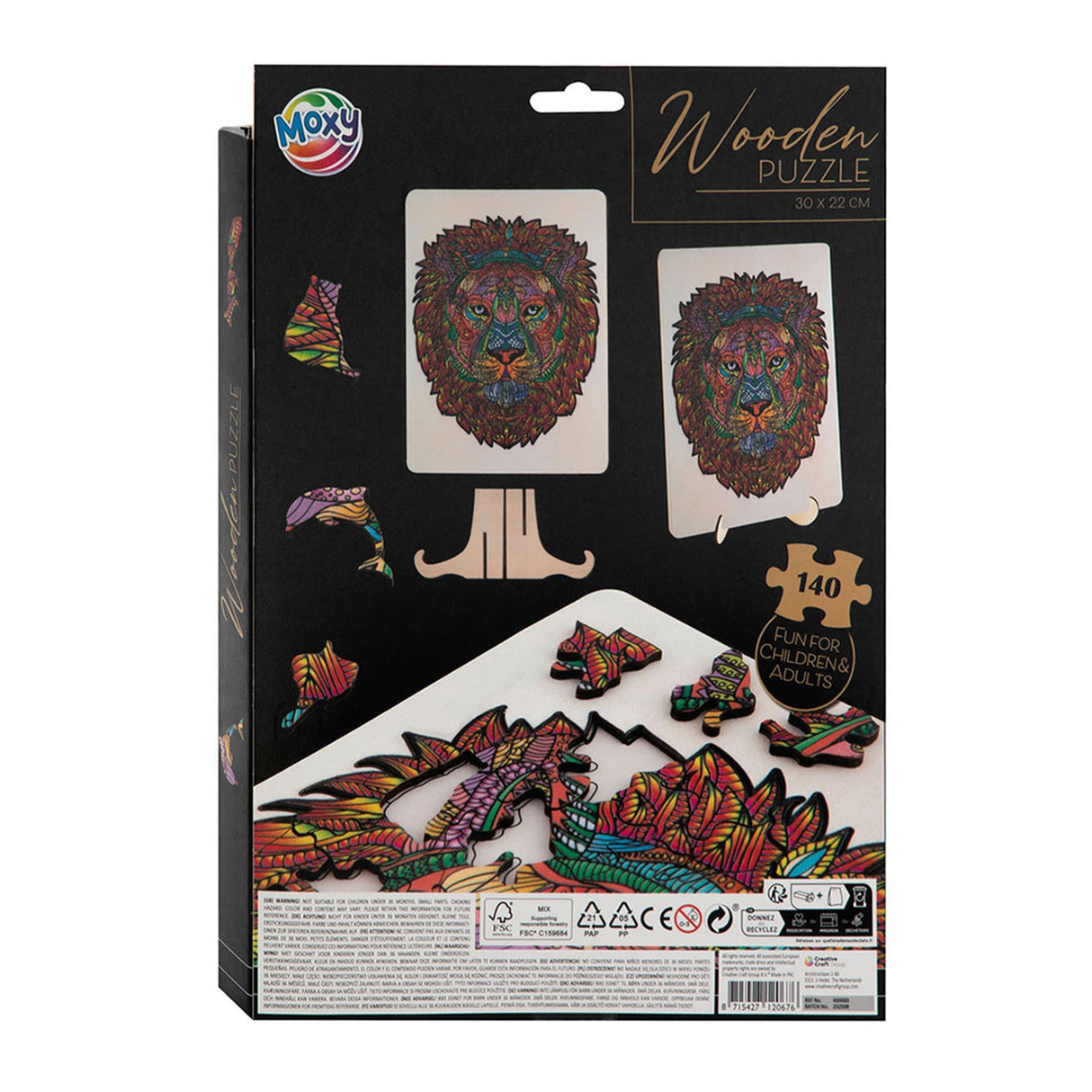 Gruppo artigianale creativo Wooden puzzle Lion, 140st.