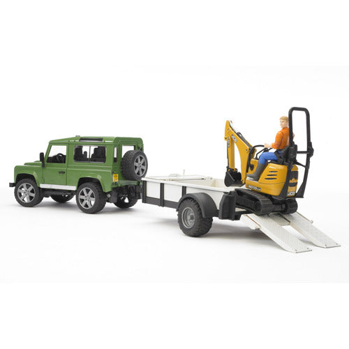 Bruder Auto Landrover Defender con macchina per microfotografia