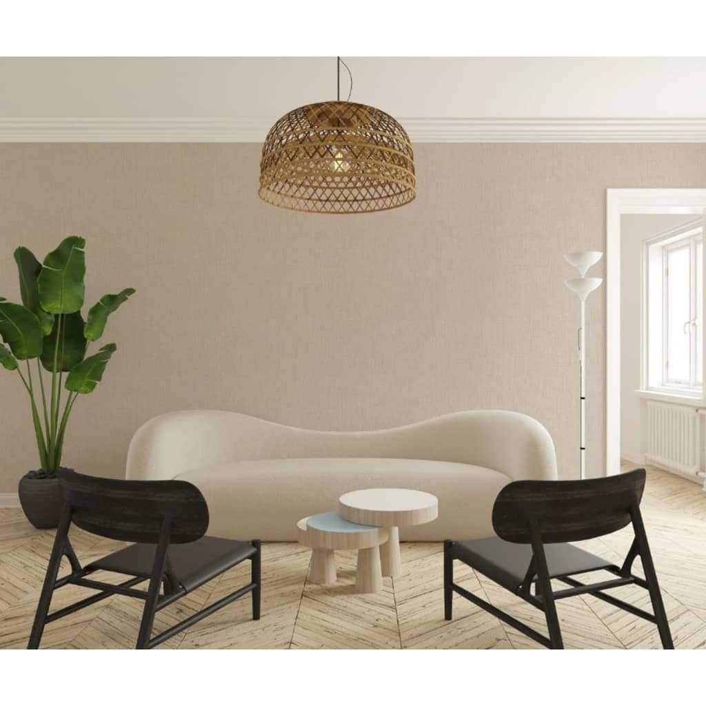 North Wall North Wall Wallpaper Botanica Linen Dark Beige and Sand -colored