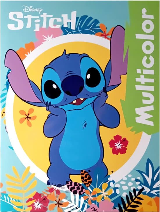 Intro Stitch Multicolor -Farbbuch mit 32 -Seiten -Apos; S
