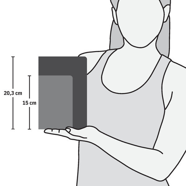 Sigel si-jn126 Notizbuch Jolie Flair, A6, Hardcover, liniert, Gletschergrau, 174 Seiten, 80 g