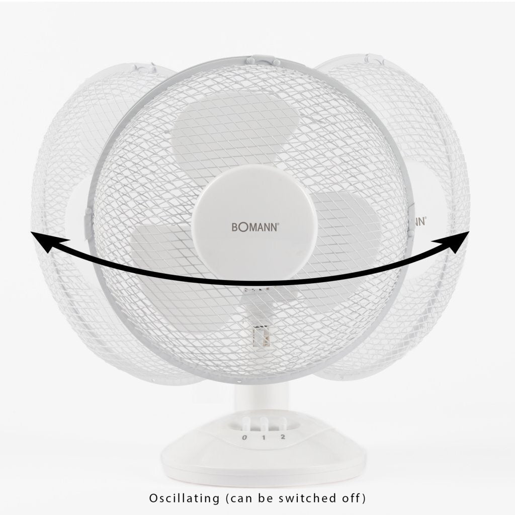Bomann vl 1137 cb namizni ventilator 23 cm bel