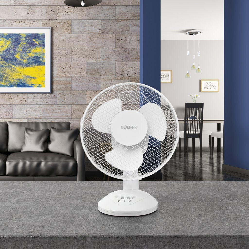 Bomann vl 1137 cb namizni ventilator 23 cm bel