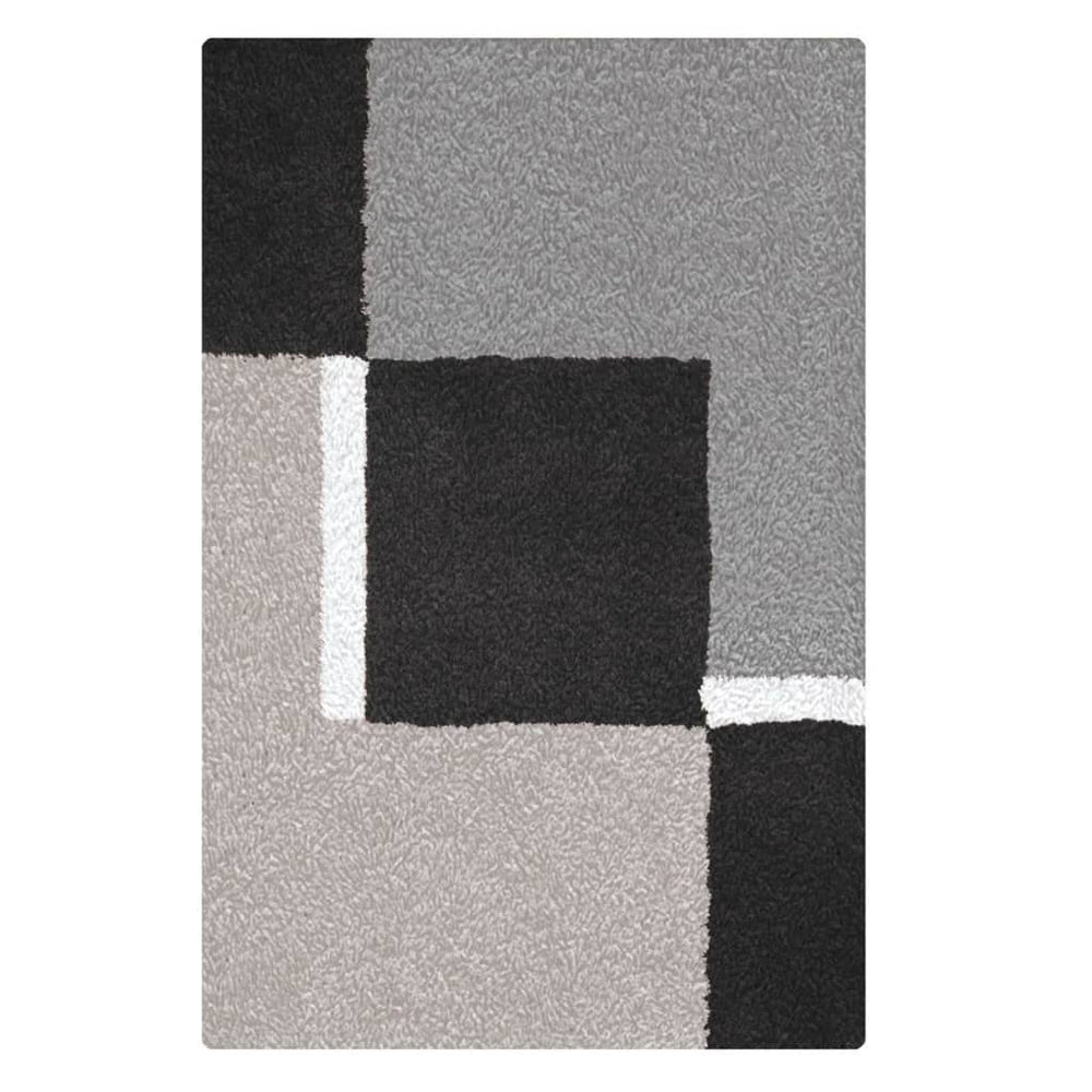 Kleine Wolke Kleine Wolke Bathmat Dakota Platinum 55x65 cm gray and black
