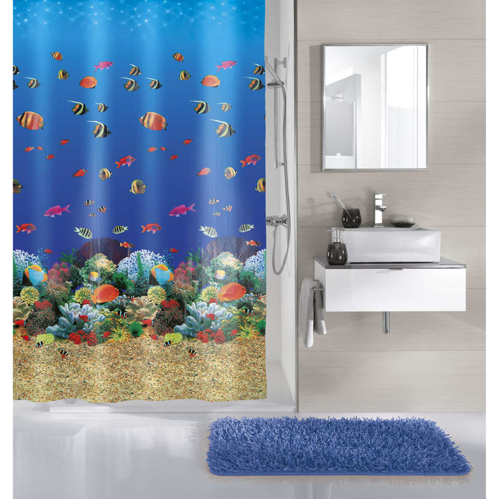 Little clouds little clouds shower curtain maldives 180x200 cm multicolor