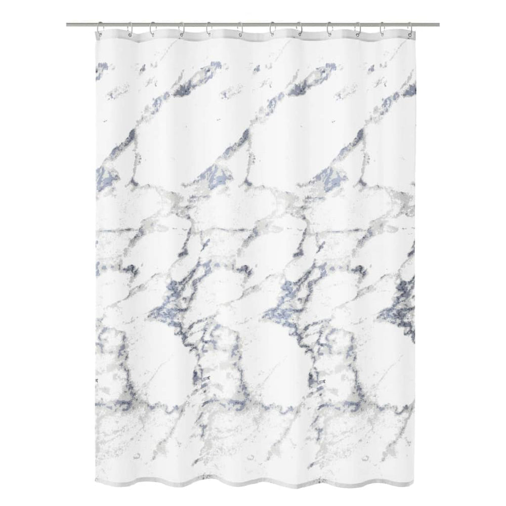 Little Cloud Little Cloud Shower Curtain Marble 180x200 cm white and gray