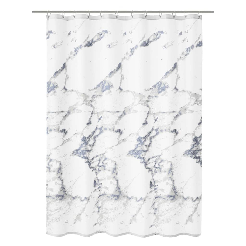 Little Cloud Little Cloud Shower Curtain Marble 180x200 cm white and gray