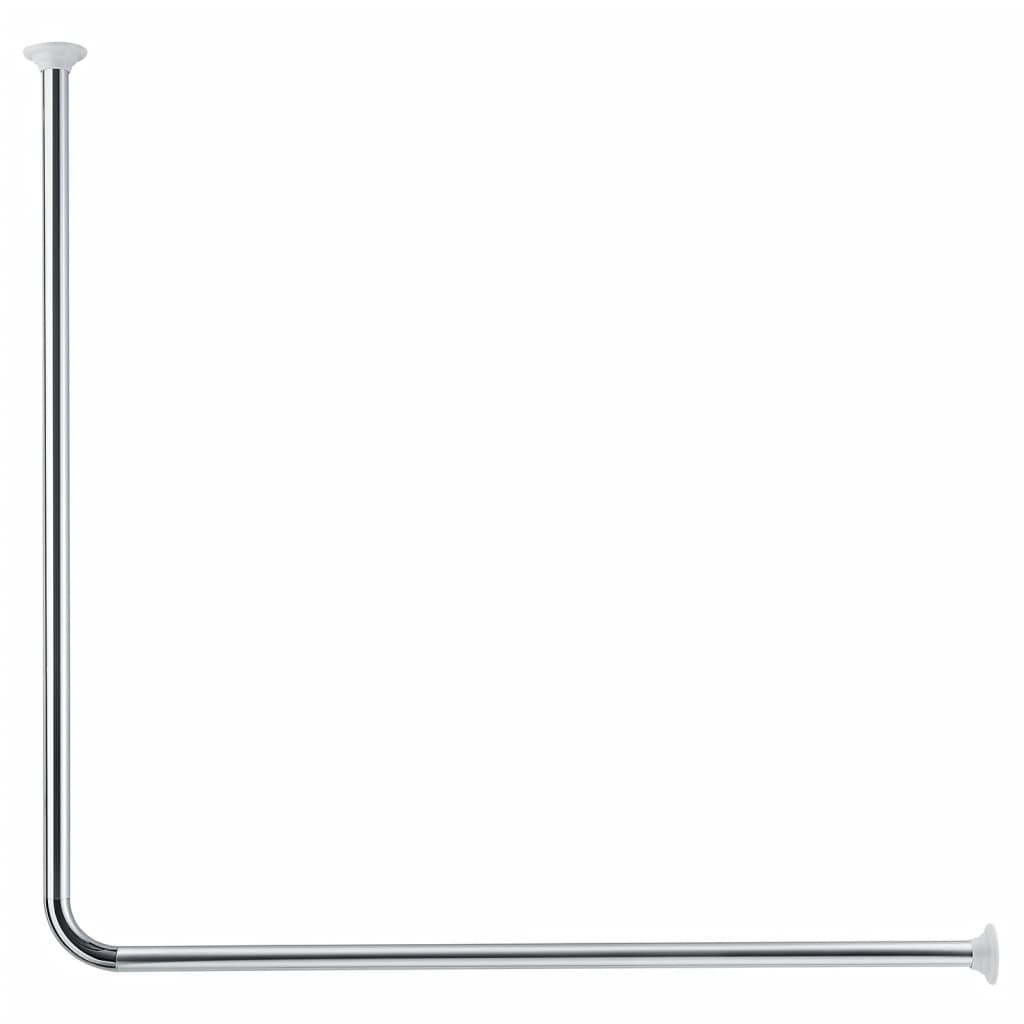 Small Wolke shower curtain rod universal 3 sizes chrome-colored