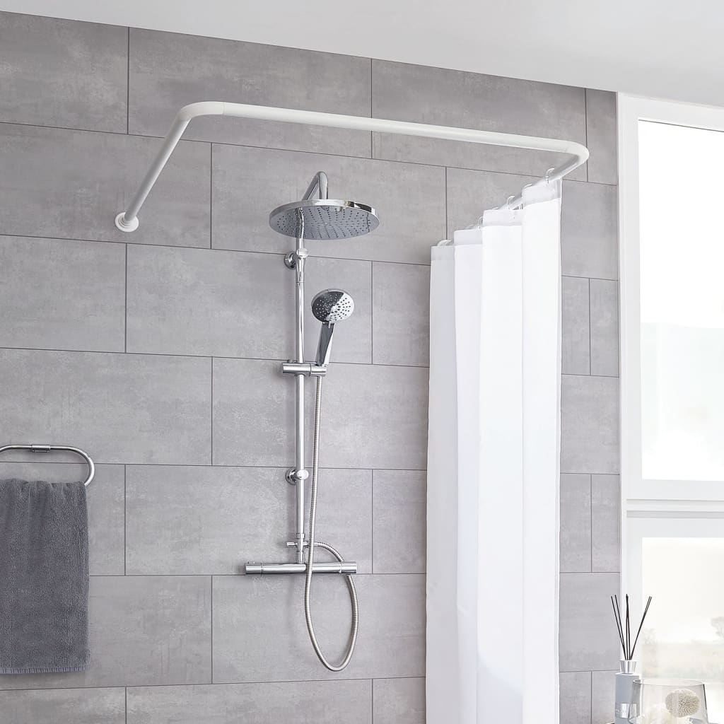 Kleine Wolke shower curtain rod universal 3 sizes white