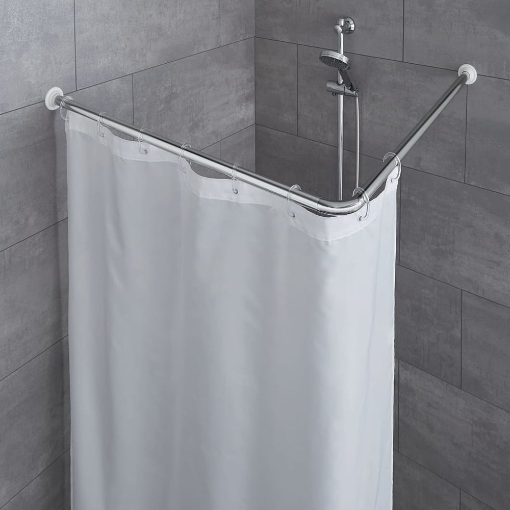 Small Wolke shower curtain rod corner 90x90 cm chrome-colored