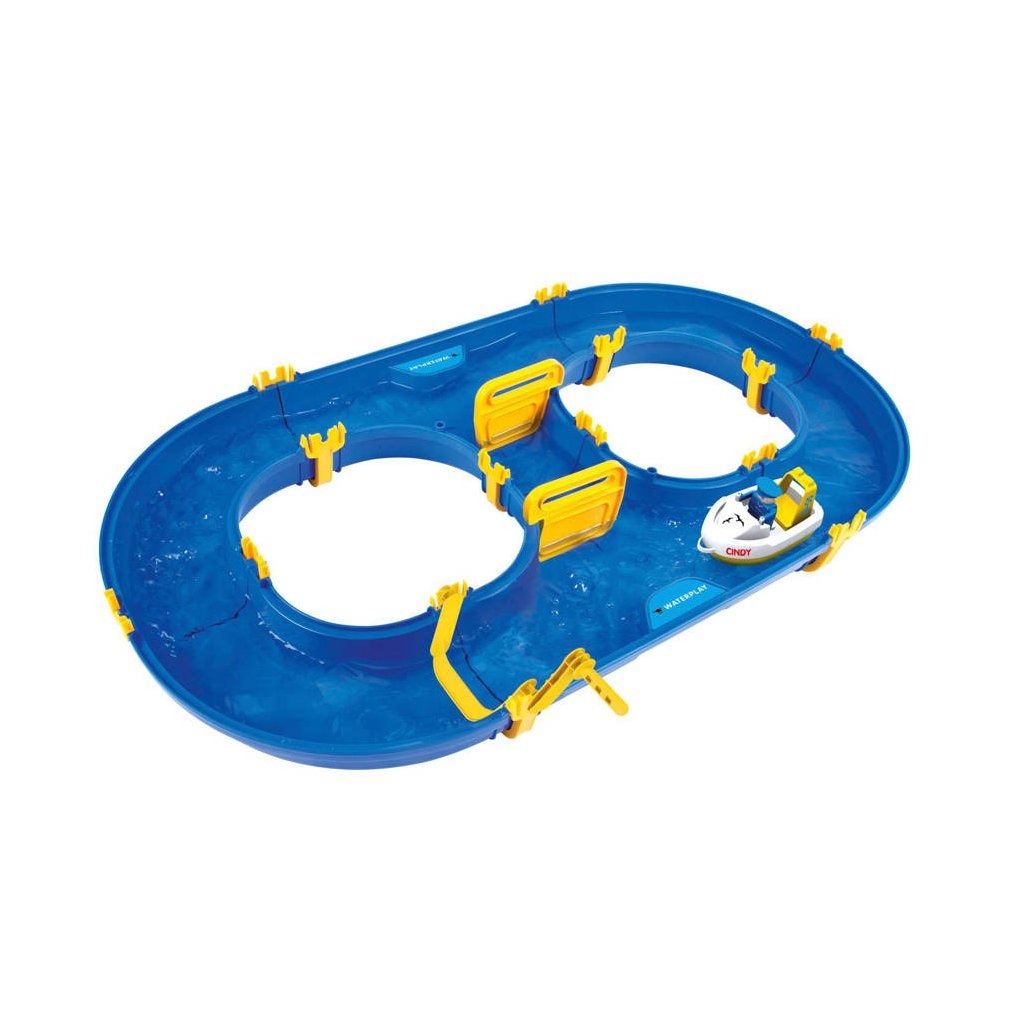 Big Waterplay Waterbaan Rotterdam mit Boot Abbildung 90x50x9 cm