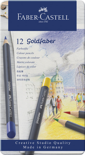 Faber Castell FC-114712 Buntstift Faber-Castell Goldfaber Federmäppchen mit 12 Stück
