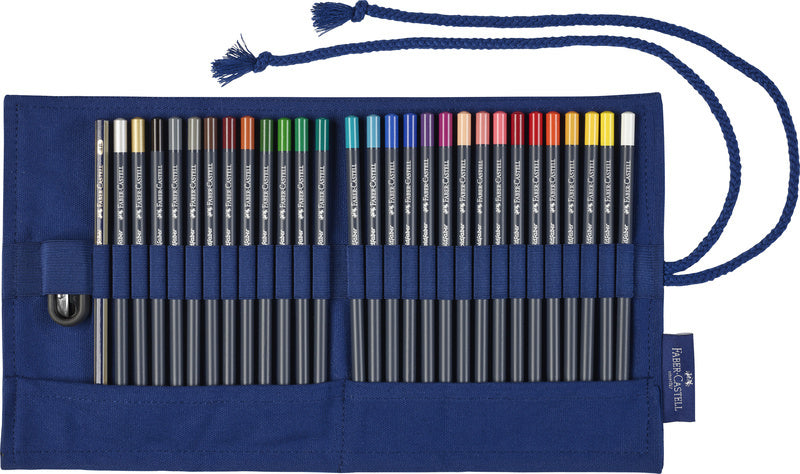 Faber Castell Faber Castell FC-114752 Estojo enrolável com 27 lápis de cor Goldfaber, 1 apontador e 1 lápis Goldfaber 4B