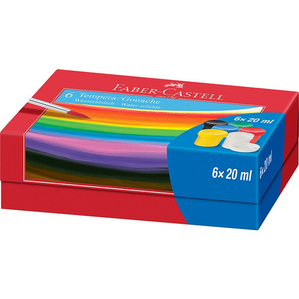 Faber castell fc-121040 pittura a tempera-gouache 6 colori