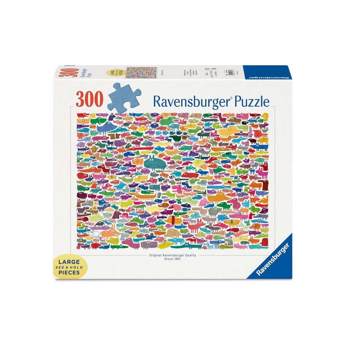 Ravensburger puzzle 387 dogs 1 cat 300pc