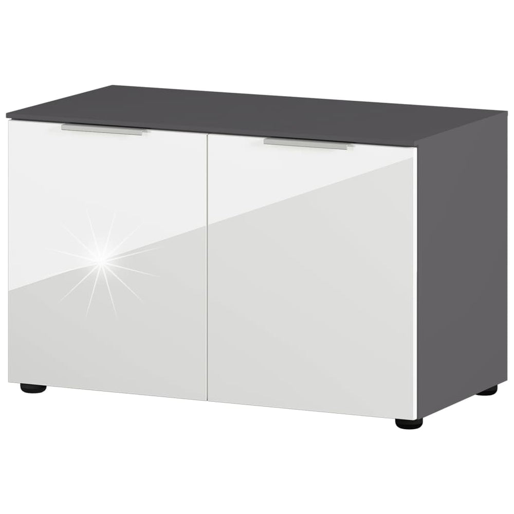 Germania schoenenbank gw-rimini 75x40x48 cm grafietkleurig en wit