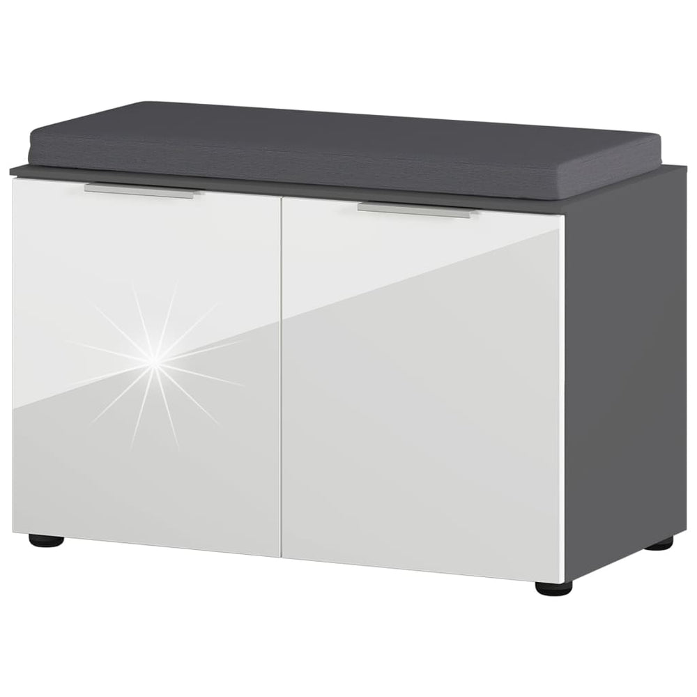 Germania schoenenbank gw-rimini 75x40x48 cm grafietkleurig en wit