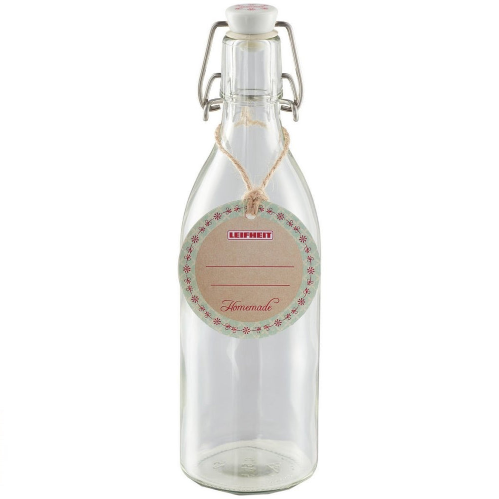 Leifheit 3187 botella de conserva redonda 500 ml vidrio acero inoxidable