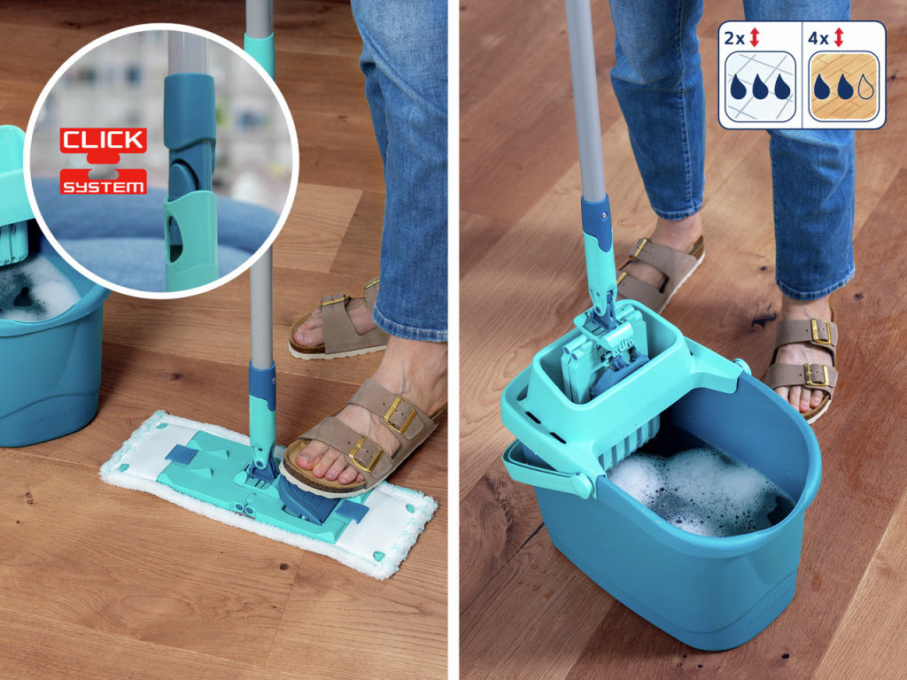 Leifheit Leifheit 55515 Powerclean Floor Wiper M 33 cm kompletní systém se 140 cm Micro Duo s utěrkou Extra Micro Duo zdarma