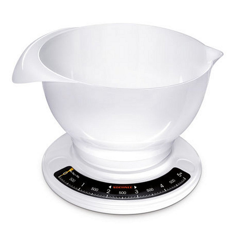 Soehnle 65054 culina pro báscula de cocina analógica con bol 2,5 l blanco