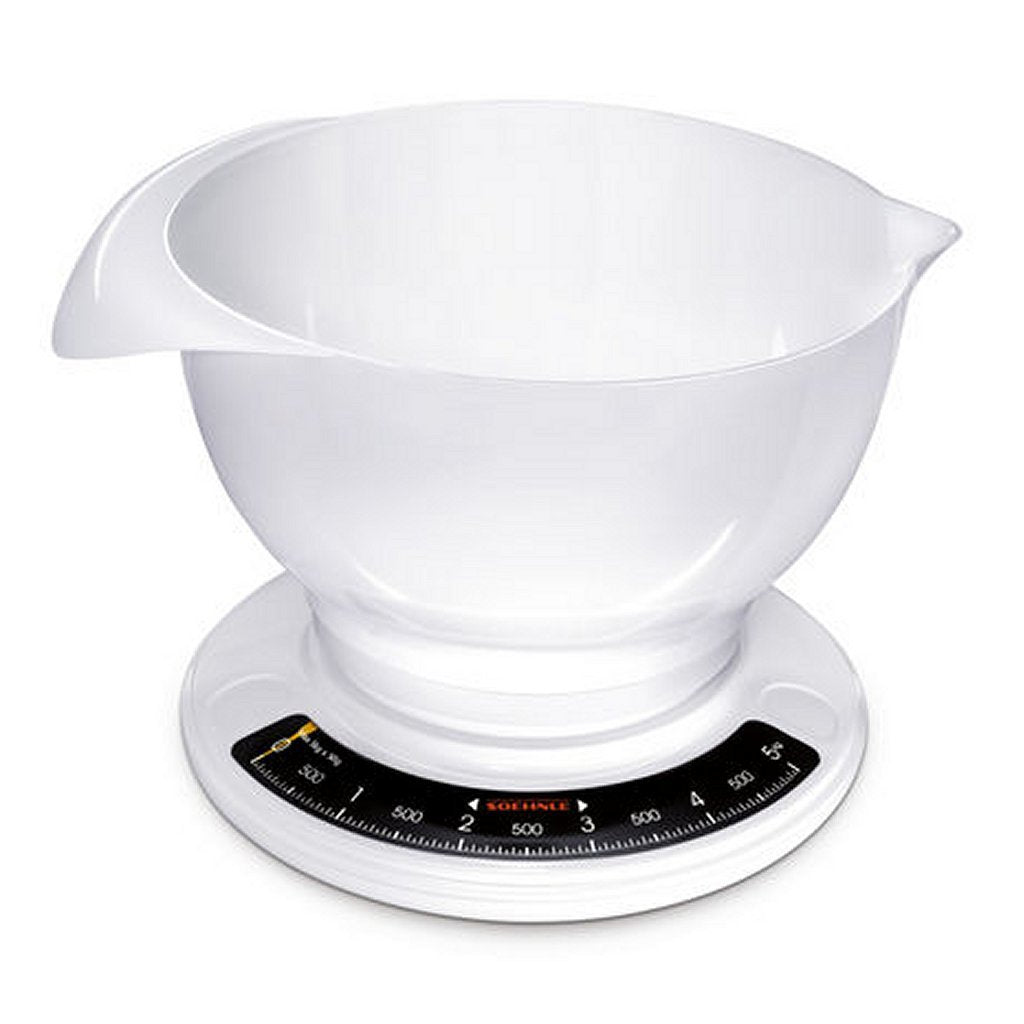 Soehnle 65054 culina pro báscula de cocina analógica con bol 2,5 l blanco