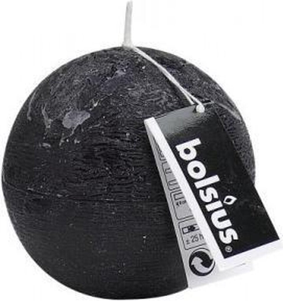 Bolsius bolsius vela bola vela rústica antracita 8 cm